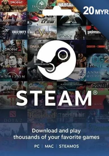 Malaizija Steam 20 MYR Dāvanu Karte cover image