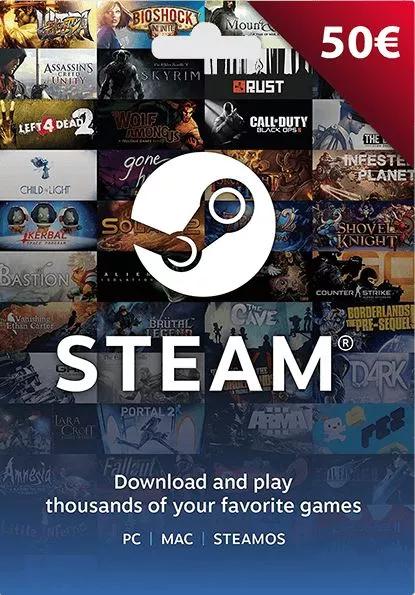 EU Steam 50 Euro Dāvanu Karte cover image