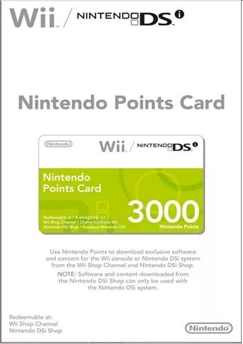 Nintendo 3000 Points Card