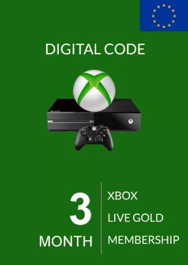 EU Xbox Live Gold 3 Mēnešu Abonements  cover image