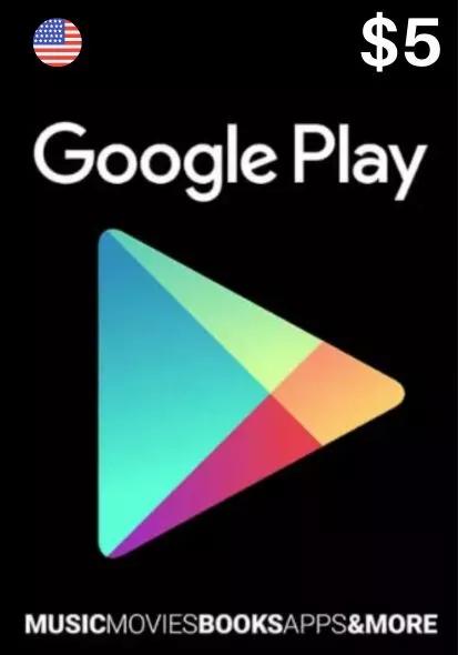 USA Google Play 5 USD Gift Card_cover