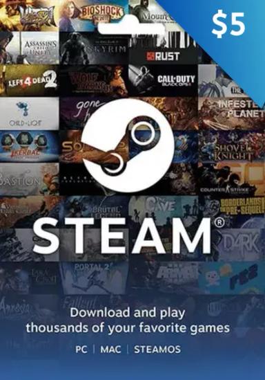 USA Steam 5 Dollar Gift Card cover image
