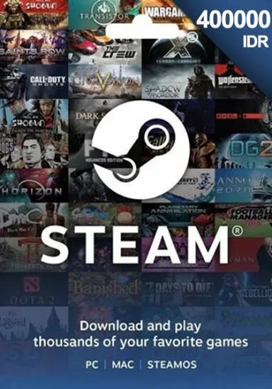 Indonēzija Steam 400.000 IDR Dāvanu Karte cover image