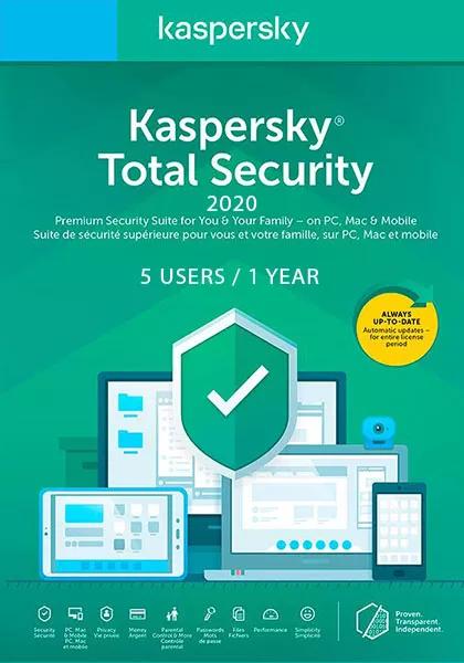 Kaspersky Total Security 2020 (5 Users / 1 Year)