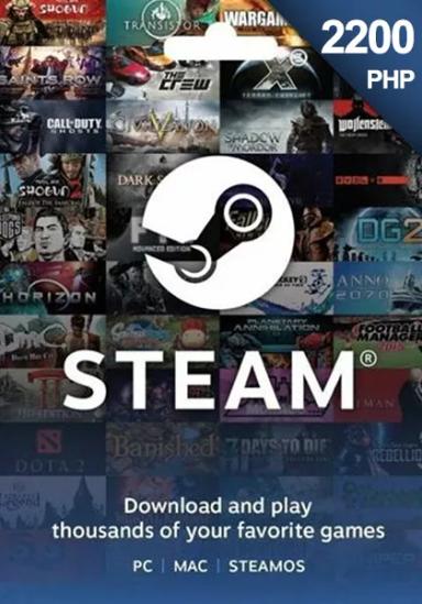 Philippines Steam 2200 PHP Gift Card cover image