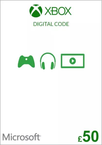 UK Xbox 50 Nael Kinkekaart 