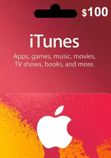 Apple iTunes USA 100 USD Gift Card cover image