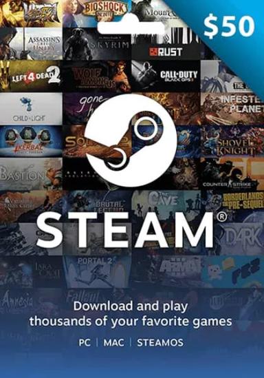 USA Steam 50 Dollar Gift Card cover image