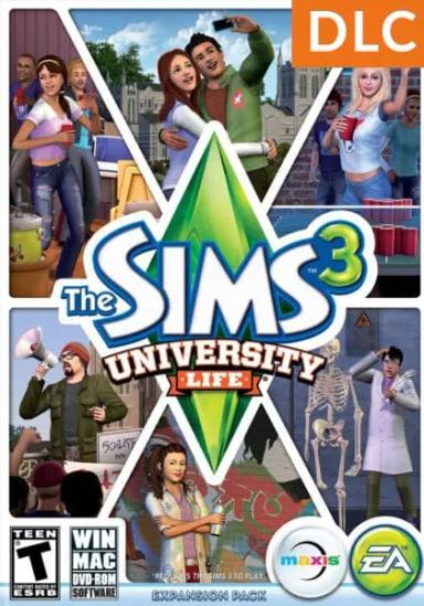 The Sims 3: University Life DLC (PC/MAC) cover image