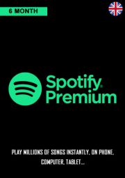 UK Spotify Premium 6 Mēneša Abonements
