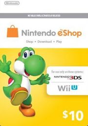 USA Nintendo 10 Dolāru eShop Dāvanu Karte